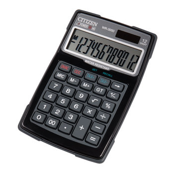Kalkulator wodoodporny Citizen WR-3000, czarny - Citizen