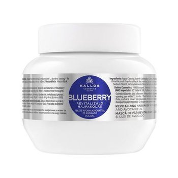 Kallos, Blueberry Revitalizing Hair Mask With Blueberry Extract And Avocado Oil, rewitalizująca maska do włosów z ekstraktem jagód i olejem avokado, 275 ml - Kallos