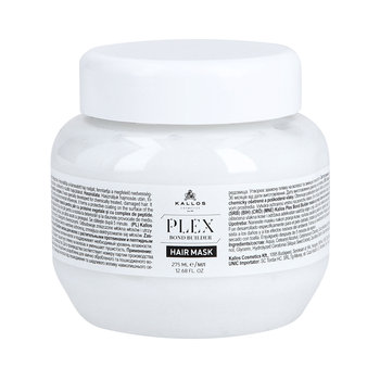 Kallos Plex Bond Builder, Maska Do Włosów Z Białkiem Roślinnym I Kompleksem Peptydów, 270ml - Kallos