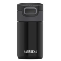 Kambukka, Kubek termiczny, Etna, Pitch Black, 300 ml, Kubek samochodowy z pokrywką, kubek na kawę, termos na napoje