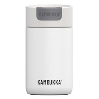 Kambukka kubek termiczny Olympus 300ml Marshmallow white, kubek z pokrywką, kubek na kawę, termos samochodowy z nakrętką do picia, termos na kawę, kubek termiczny na napoje KAMBUKKA