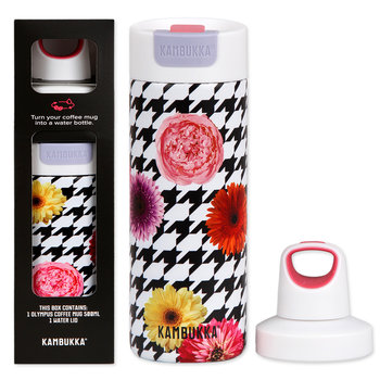 Kambukka, kubek termiczny Olympus 500ml Floral Patchwork + nakrętka Reno, zestaw prezentowy - KAMBUKKA