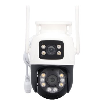 Kamera bezpieczeństwa z podwójnym obiektywem WiFi IP66 z noktowizorem i wykrywaniem ruchu, zewnętrzna kamera monitorująca - Inny producent