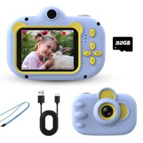 Kamera dziecięca HD SDLOGAL Zabawki elektroniczne 3-12 lat Funkcja filtra 5 gier Chłopcy Nagrywanie wideo Niebieski