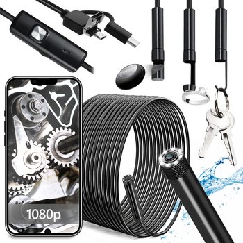 Kamera Endoskopowa Inspekcyjna 5M Led Usb 3W1 Do Telefonu Pc Full Hd 1080P - APPIO