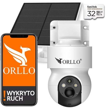 Kamera IP Orllo E7 PRO SIM solarna zewnętrzna bezprzewodowa obrotowa 3MP + Karta SD 32Gb - ORLLO