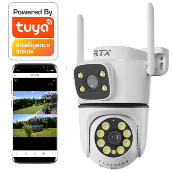Kamera RTX IP Tuya Zewnętrzna Obrotowa 2-way Audio Zapis SD # 2 OBIEKTYWY - RTX