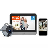 KAMERA WIZJER DO DRZWI JUDASZ Full HD WiFi TUYA tryb nocny 5000 mAh 3MP