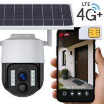 Kamera Zewnętrzna Obrotowa na Kartę Sim Gsm Lte 4g Solarna do Monitoringu