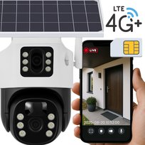 KAMERA ZEWNĘTRZNA OBROTOWA NA KARTĘ SIM GSM LTE 4G SOLARNA DO MONITORINGU