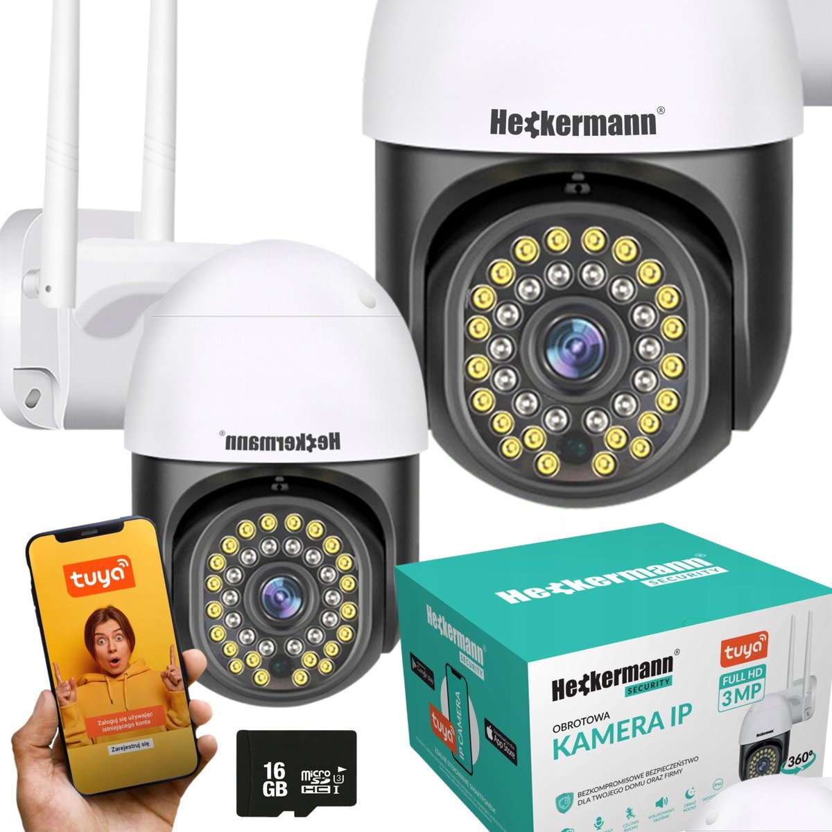 Telecamera IP WLAN ILogic TR-05 3MPx Full HD – Zoom 8x, Rilevamento Movimento, Visione Notturna 30m E Audio Bidirezionale Per TUYA