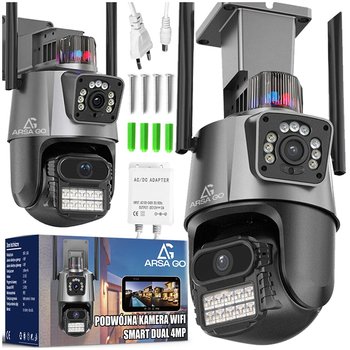 Kamera Zewnętrzna Wifi Obrotowa Ip Podwójna Aplikacja Alarm Detekcja 2X4Mp - ARSA GO