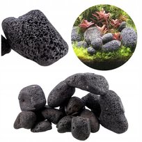 Kamienie do Akwarium Otoczak Lawa Wulkaniczna Czarna 3kg