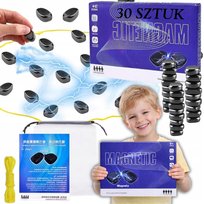 Kamienie magnetyczne szachy - gra planszowa strategiczna 30 szt.