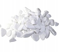 Kamienie ozdobne otoczaki białe kamienie do dekoracji 2 kg (10-30 mm)