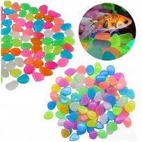 KAMIENIE ŚWIECĄCE FLUORESCENCYJNE OTOCZAKI 200G - 100SZT. KOLOROWE