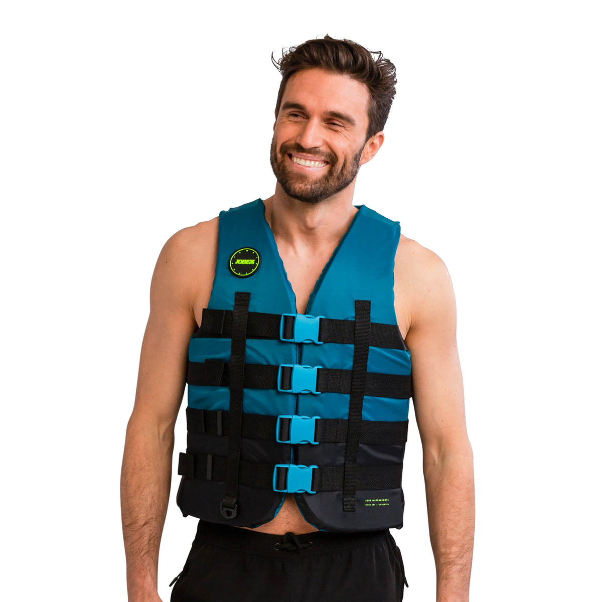 Jobe 4-Buckle Life Vest - 50N Buoyancy Aid, Black, Extra-Large For Comfort & Safety On The Water