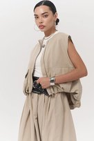 KAMIZELKA DAMSKA BEŻOWA ZAMEK BAWEŁNA I NYLON XS/S 5GA* Inna marka