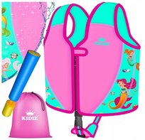 KAMIZELKA DO PŁYWANIA KAPOK DLA DZIECI RÓŻOWA SYRENKI ROZMIAR S (1-2L)