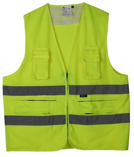 KAMIZELKA OSTRZ.Z KIESZENIAMI ŻÓŁTA XXXL