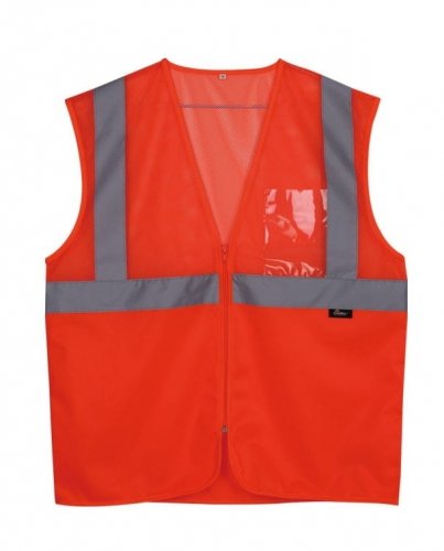 KAMIZELKA OSTRZEG.Z SIATECZKĄ POMAR.XXXL