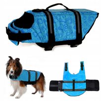 Kamizelka ratunkowa dla psa do wody kapok do pływania niebieska rozmiar xxl
