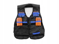 Kamizelka taktyczna NERF Basic - czarna kamizelka do magazynków i strzałek dla dzieci akcesoria do wyrzutni