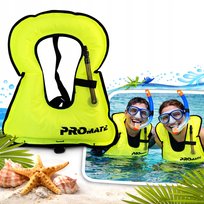 Kamizelka wypornościowa do snorkelingu pływania XL neonowy żółty Promate Promate