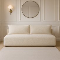 Kanapa LUNO z funkcją spania – Boucle, sofa do salonu Inna marka