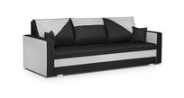 Kanapa sofa 3 os z funkcją spania ASTO1 czarno/srebrna