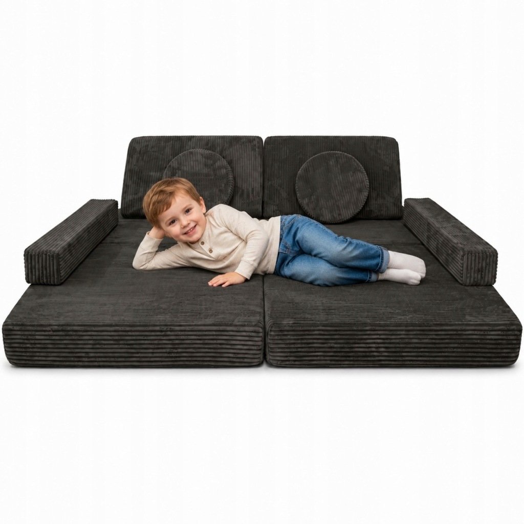 kanapa sofa modułowa fotel wielofunkcyjny rozkładany czekoladowy