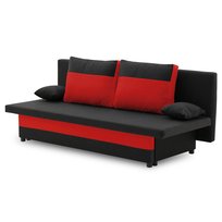 Kanapa Sony Rozkładana Sofa Z Funkcją Spania, Czarno-Czerwony