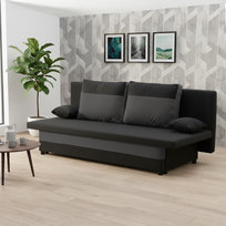 Kanapa Sony Rozkładana Sofa Z Funkcją Spania, Czarny-Szary
