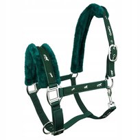 Kantar dla konia z futrem York Softy zielony Pony York