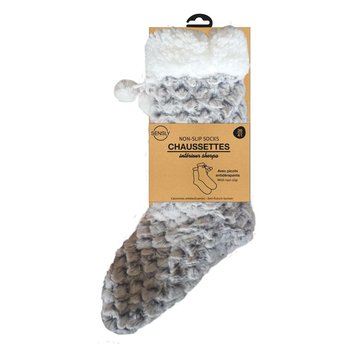 Kapcie/ bambosze z pomponami rozmiar 36-41 szare - Intesi