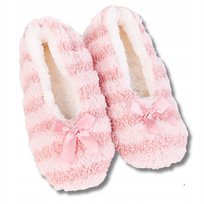 Kapcie Damskie Bambosze Miękka Podeszwa Papcie Z Abs Kokardki Moraj 35-38 Pink