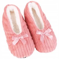 Kapcie Damskie Bambosze Miękka Podeszwa Papcie Z Abs Kokardki Moraj 38-41 Pink