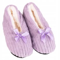 Kapcie Damskie Bambosze Miękka Podeszwa Papcie Z Abs Kokardki Moraj 38-41 Purple