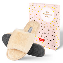 Kapcie Damskie Beżowe - 39-40