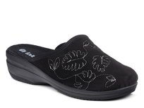 Kapcie damskie czarne Inblu LV-18 pantofle domowe zakryte na koturnie-36