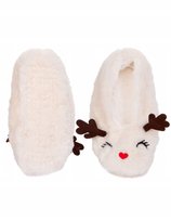 Kapcie Damskie Domowe Wsuwane Ocieplane Wygodne Bambosze Moraj 35-38 White