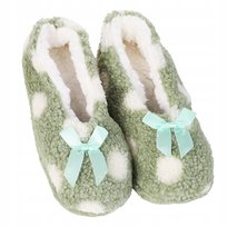 Kapcie Damskie Miękkie Bambosze W Kropki Ciepłe Przytulne Moraj 35-38 Green