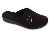 Kapcie damskie pantofle domowe Befado 551D015 z zakrytymi palcami czarne-41