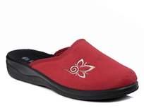 Kapcie damskie pantofle domowe zakryte Inblu CU-2D bordowe z haftem-37