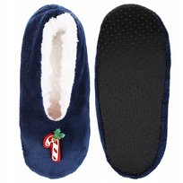 KAPCIE DAMSKIE ŚWIĄTECZNE WSUWANE OCIEPLANE WYGODNE NA PREZENT MORAJ 35-38 NAVY