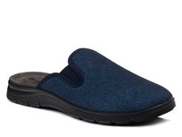 Kapcie męskie domowe Inblu BG-59 granatowe pantofle skórzana wkładka-41