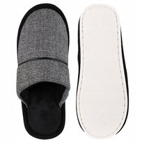 KAPCIE MĘSKIE DOMOWE WSUWANE CIEPŁE MIĘKKIE WYGODNE NA PREZENT MORAJ 40-41 BLACK