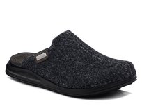 Kapcie męskie filcowe Inblu VE-10 pantofle domowe wkładka skórzana szare-46