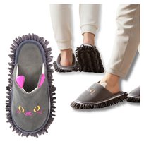 Kapcie mopujace czyszczące podłogę kapcie domowe kot prezent na parapetowke