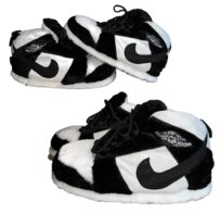 Kapcie Pluszowe czarne inspirowane nike jordan r. 35-44